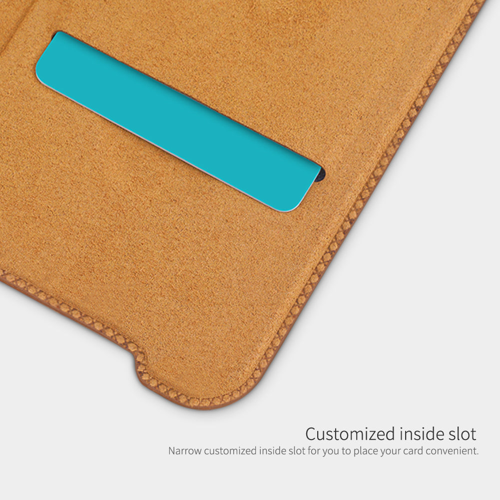 NILLKIN Qin-serien til Samsung Galaxy A14 5G PU-læder PC-telefonetui Stødsikkert cover med kortholder NILLKIN Qin-serien til Samsung Galaxy A14 5G PU-læder PC-telefonetui Stødsikkert cover med kortholder